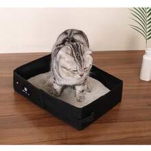 1PC Travel Foldable Waterproof Portable Cat Litter Box, Car & Outdoor Collapsible Cat Toilet - one-size - View 8