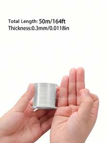 1/2/3/5 Rolls Transparent Nylon Invisible Thread 5500cm/2165.35in, Suitable For Balloon Hanging, Jewelry Beading, Christmas Wreath And Birthday Party Decoration, Essential Party Decoration Supplies, Invisible Thread, Smooth Texture, Suitable For Balloon Decoration - Multicolor - View 4