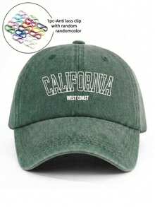 BONNY BOOM 1/2件刺繡CALIFORNIA字母棒球帽，中性復古水洗卡車帽，Y2K戶外防曬可調節帽，適合春/秋季旅行度假禮物，適用於朋友、家人、父親節、母親節、開學季、聖誕節、萬聖節、婚禮、嘉年華、海灘新娘婚禮用品、禮物、單身派對、旅行、老師、學生、度假禮物 - CALIFORNIA - 查看 12