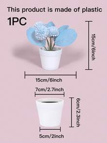 1件/3件/1組(6件)人造盆栽迷你菊花植物，適合室內辦公桌、咖啡桌、浴室、臥室、家居裝飾、花架裝飾 - 淺粉色 - 查看 17