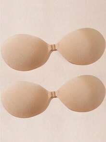 1/2/4pcs Reusable Front-Clasp Silicone Adhesive Bra, Invisible Strapless Underwear, Suitable For Summer Spaghetti Strap Tops, Wedding Evening Dresses - Multicolor - View 28