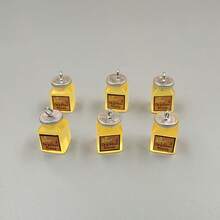 5/10pcs Cartoon Cute Resin Simulated Honey Jam Bottle Pendant, Yellow Honey Jam Square Bottle Design, Suitable For DIY Jewelry Making, Perfect For Party Accessories, Earrings, Necklaces, Bag Charms - Yellow Honey Jar Pendant - View 7