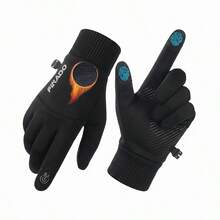 Winter Warm Gloves Unisex, Touchscreen Finger Design, Suitable For Cold Weather, Ideal For Hiking, Driving, Camping, Cycling And Running - Fleece-lined Cycling - View 2