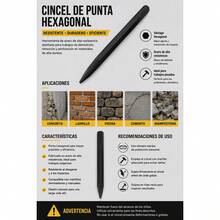 Heavy-Duty Hex Shank Point Chisel For Breaking Concrete, Brick, And Stone - A - View 6