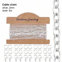 QIAO DIY Chain-Making Kit, Including Gold, Silver, And Gunmetal-Black Chains, Lobster Clasps, And Jump Rings, Suitable For Making DIY Necklaces, Bracelets, - Multicolor - View 15