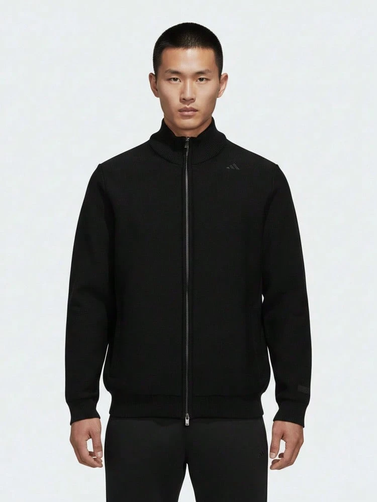 Adidas Men's WUZONG WEN FZ S Knit Jacket Without Hood KE4078 - Black - View 1