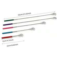 1pc Random Color Skeleton Hand Back Scratcher,Telescopic Back Scratcher,Stainless‑Steel Back Scratcher,Portable Itch Relief Tool,Massager For Back Shoulder Neck. - A - View 2