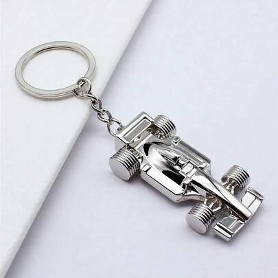 3D Metal Racing Car Keychain With Lanyard & ID Holder, Stylish Car Bag Charm, Holiday Gift For Parents, Teachers And Graduates