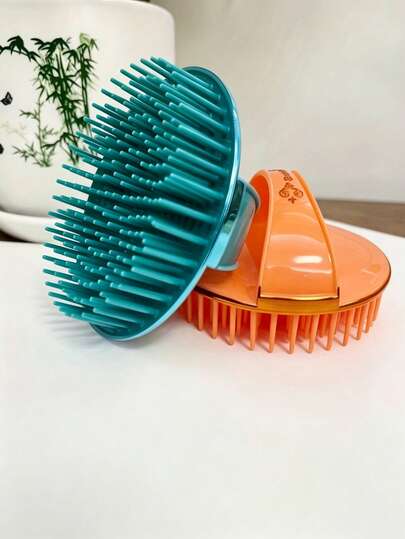 2/4pcs Silicone Scalp Massage Shampoo Brush, Scalp Cleaning Brush For Hair Washing, Soft Bristle Scalp Massage Brush, Deep Cleaning Hair Brush, Shower Shampoo Brush, Remove Oil And Dandruff, Create Rich Foam, Hair Care Tool, Suitable For Men And Women