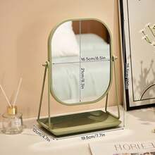 Vanity Mirror, Desktop Makeup Mirror, Metal European Vintage Style Desktop Vanity Mirror, Adjustable Stand High Definition Mirror, Bedroom Decor Ornament, Home Decor Mirror Student Dorm Portable Makeup Mirror, Suitable For Travel, Bedroom, Bathroom, Office, Vanity And Countertop, Makeup Tool, Back To School Season, Christmas Gift, Best Gift For Women - Multicolor - View 17