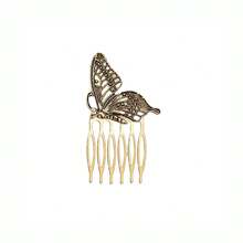 5pcs Women's Vintage Hair Combs Decor, Butterfly Flower Leaf Pearl Rhinestone Metal Hair Combs With Teeth Clips, Crystal Bridal Hair Pins, Suitable For Wedding Accessories, Daily Wear, Halloween - Multicolor - View 11