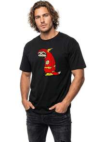 Men T-Shirts - 黑色 - 查看 1