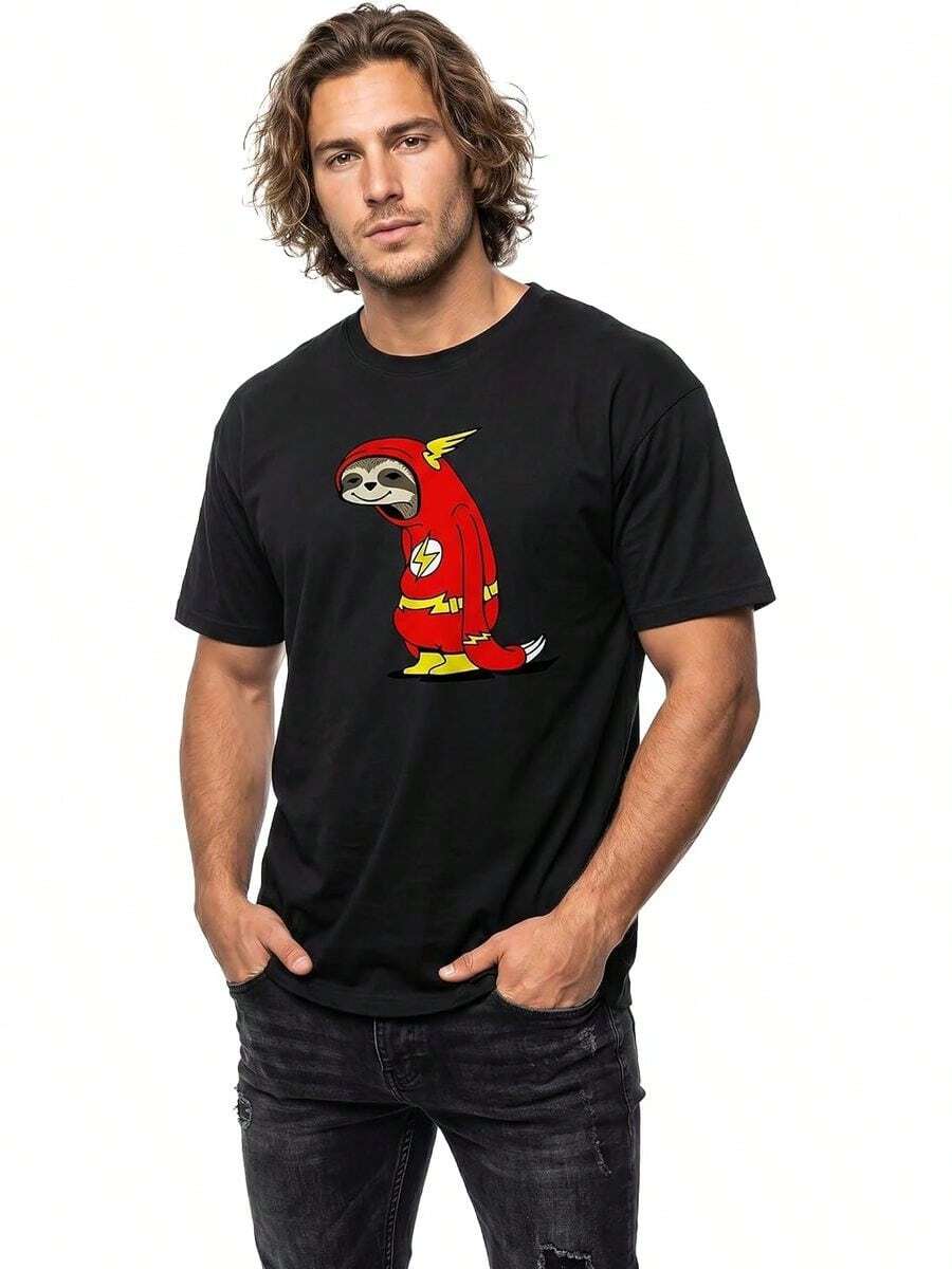 Men T-Shirts - 黑色 - 查看 1