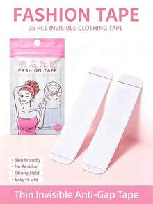 5件組無縫提拉支撐隱形內衣套裝，適用於無肩帶洋裝，含乳貼與胸部支撐膠帶，女用內衣配件 - 1 set - 查看 3