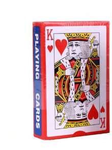 54張/套 56x86mm 灰色紙芯撲克牌 紅色背面 派對與桌遊魔術道具 - 紅色 - 查看 6