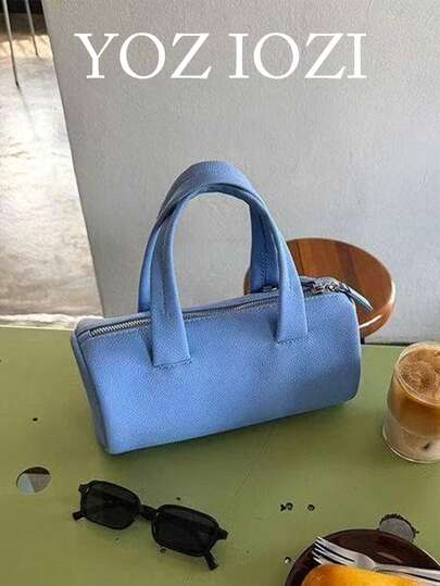 Japanese & Korean Style Niche Design Ins Boston Korean Version Spring/Summer New Crossbody Bag Tote Bag Commute Outing Daily Shopping Cylinder Shoulder Pillow Women's Bag