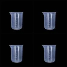 4pcs/Set 50ML/100ML Clear Plastic Beakers, Laboratory Measuring Cups, Kitchen Baking Supplies, Measuring Tools - Transparent - View 10