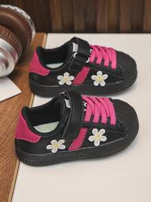 Black & White Infant Shell Toe Sports Shoes - Non-Slip Soft Sole - Hot Pink - View 4