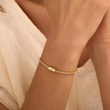 Custom Name Bracelet, Mutiple Engrave Letter Bracelet, Personalized Name Charm Bracelet, Gift For Men, Gold Bracelet, Christmas Gift For Her - Multicolor 2 - View 6