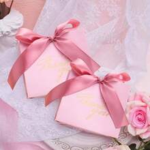 10 piezas de bolsas de regalo impresas en rosa, adecuadas para bodas, fiestas de cumpleaños, eventos empresariales y embalaje de regalos - Bolsas de embalaje - Ver 6