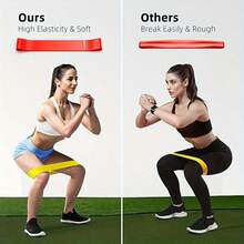 5pcs Fitness Resistance Bands, Training Tension Bands For Hip Lift, Leg Workout, Pilates, Body Stretching And Strength Training - Multicolor - View 5