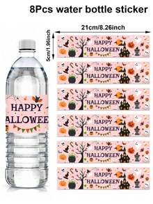 16 buah Stiker Botol Minum Halloween, Motif Hantu Kelelawar, Cocok untuk Dekorasi Halloween, Dekorasi Trick or Treat untuk Halloween, Dekorasi Rumah, Dekorasi Meja Dapur, Hadiah Halloween, Dekorasi Musim Gugur - Halloween - View 29