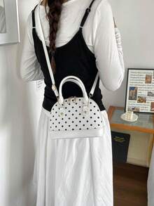 Vintage Shell Handbag Beautiful Women's Perfect Shoulder Bag - White - View 2
