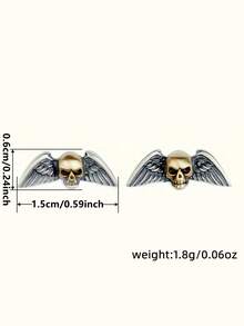 1 Pair Vintage Stud Earrings, Women's Party Jewelry, Halloween Gift - 1# - View 7