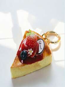 1 pieza Lindo mini llavero realista de comida, llavero de pastel, accesorio de regalo colgante - Multicolor - Ver 9