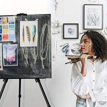 1PC Easel Stand For Sign And Painting: Art Portable Adjustable Metal Tripod Easels For Display Height From 17 To 66 Inch -Canvas Stand For Table-Top/Floor Paint For Artists Adult Holder Or Teen - Multicolor - View 8