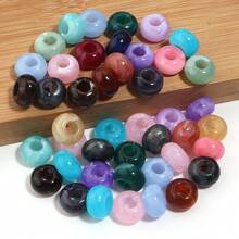 30pcs Acrylic Cloud Mist Solid Color Abacus Beads, Large Hole Wheel Beads, Handmade DIY Bracelet Necklace Earring Jewelry Materials, Craft Phone Chain Keychain Making Materials - Multicolor - View 5