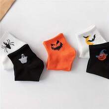 5 Pairs Random Halloween Cartoon Socks, Men's Personalized Funny Couple Casual Socks, Comfortable Stylish Socks For Men And Women - Multicolor - View 4