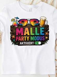 Modalità Maiorca attivata Festeggiando le vacanze a Maiorca (2) T-shirt unisex oversize con stampa internazionale Y2K per uomo e donna, stile retrò anni 2000, streetwear - Indietro - Visualizzare 11
