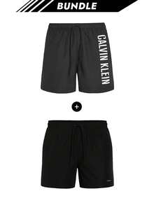 Calvin Klein [Bundle] Spring-Summer 2025 Collection Men's Swimshorts Black + Essentials Men's Swimshorts Black - Black+Black - View 1