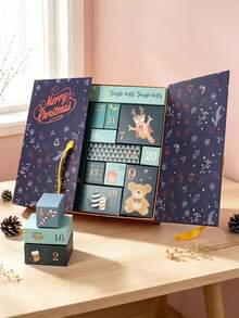 ChristmasDecorations,1 Set Christmas Countdown Calendar,Blue/Pink/Green/Red,Includes 24 Cardboard Treasure Boxes,Can Be Used To Fill Countdown Calendar Storage Boxes,Perfect Choice For DIY Gifts And Holiday Decorations - View 14
