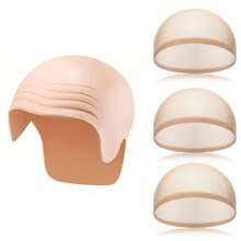 Bald Head Costume Accessories Set, Includes Latex Bald Cap And Nylon Wig Cap, Suitable For Halloween, Christmas, Carnival, April Fool''s Day Parties - Multicolor - View 22