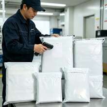 Mixed Pack Of 45/75 White Courier Bags, Extra Durable Self-Adhesive Shipping Bags (15 Pieces Of Each Size), Waterproof Polyethylene Mailing Bags Suitable For Garments And Large Parcels - White - View 5