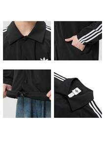 Adidas Men's Jacket Daily Commute Top 3S JKT Comfortable Casual Sports Outerwear KE3598 - Black - View 7