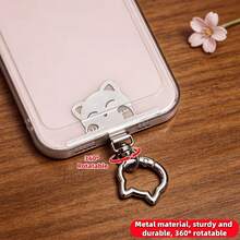 1pc/3pcs 2-In-1 Stainless Steel Phone Lanyard Clip 360° Rotating No-Tangle + Cute Cat Head Spring Ring, Durable Metal Connector, Card, Washer, Phone Accessory Connector, Fixed Hook, Fixed Bracket, Compatible With Crossbody Strap, Wrist Strap And Phone Chain, Universal Phone Accessory - Multicolor - View 6