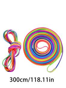 1pc Artistic Creative Elastic Jump Rope | Rubber Material, Suitable As Gift Bag Filler And Birthday Party Souvenir, Available In 5m And 3 Meters Options, Easy To Store And Convenient To Use, Jump Rope Exercise With Friends Anytime And Anywhere - Multicolor - View 10