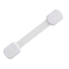 1/5/10pcs Adjustable Lock, Minimalist White Buckle, ABS+Soft Nylon Strap, Long Sliding Press Buckle, No-Drill Self-Adhesive Design, Anti-Pinch Drawer Refrigerator Wardrobe Safety Lock - Thickened Upgraded Version - View 8