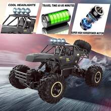 2026 1:12 XL Large Remote Control RC Cars Big Wheel Car RC Monster Truck 4WD Kid's Boys Toy ,birthday Gifts ,new year gift,christmas gifts - Schwarz - Übersicht 8