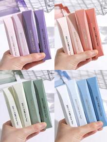 4/16pcs Gradient Color Glue Tapes, Dot Glue Double-Side Tape Adhesive For Paper Works, Portable Study Supplies, For Handicrafts And Art Projects, Student Scrapbooking And Error Correction - Multi Colors - View 7