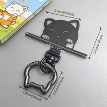 1pc/3pcs 2-In-1 Stainless Steel Phone Lanyard Clip 360° Rotating No-Tangle + Cute Cat Head Spring Ring, Durable Metal Connector, Card, Washer, Phone Accessory Connector, Fixed Hook, Fixed Bracket, Compatible With Crossbody Strap, Wrist Strap And Phone Chain, Universal Phone Accessory - Multicolor - View 7
