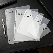 6pcs A4 A5 A6 A7 B5 Transparent Frosted Loose Leaf Binder Backing, Seal Book Cover, Sticker Backing, Sticker Album, Culture Stamp Page, Stamp Album Refill Page, 3D Sticker Book Board, Sticker Book, Used For Sticker Book Making, Book Cover, Office Stationery Supplies - 6pcs - View 2