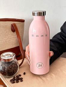 1pc Large Capacity Stainless Steel Vacuum Insulated Water Bottle, Hot & Cold Dual Use , Portable Outdoor Insulated Flask, Durable Reusable Water Bottle, Unisex - Multicolor - View 7