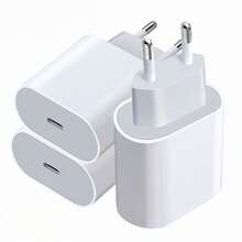 5pcs/4pcs/3pcs/2pcs/1pc EU Standard 30W Multi-Function Wall Charger, Supports Multiple Specifications, Compatible With IPhone 17/16/15/14 Pro Max/14 Pro/14 Plus/14/13/12/11 And Other Models 30W PD Fast Charging, Suitable For Home, Office And Travel Use. - 歐規C型插(220-240V) - 查看 8