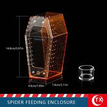Multi-Color Transparent Acrylic Reptile & Amphibian Terrarium, No Assembly Magnetic Ventilation Lid Spider Habitat Box With Feeding Water Dish, 360° Fully Transparent DIY Enclosure For Jumping Spiders, Tarantulas, Lizards And Small Pets, Suitable For Beginners - Clear - View 15