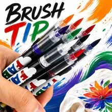 12/24 Warna Spidol Lukis Kain, Tahan Air & Tahan Pudar, Spidol Seni Tekstil untuk DIY Kaos, Mewarnai Sepatu, Kerajinan Tangan, Perlengkapan Sekolah - Pena lukis kain - View 3