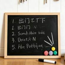 Wooden Frame Stand Bar Counter Blackboard, Desktop/Standing Advertising Board, Home Decoration Message Board - Square - View 5